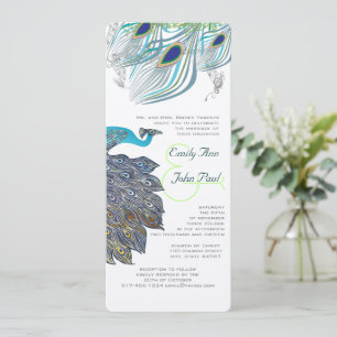 Invitaciones de matrimonio de las plumas de pavo r