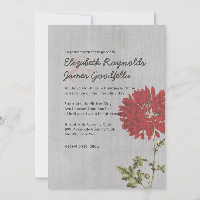 Invitaciones de matrimonio de Mamáes antiguas (Anverso)