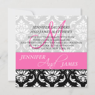 Invitaciones de matrimonio de nombre de monograma 