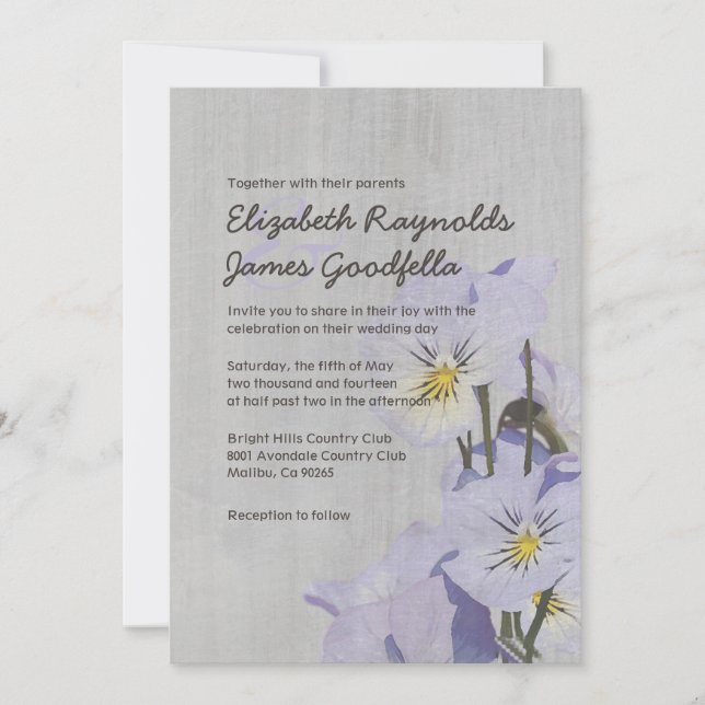 Invitaciones de matrimonio de paneles de época (Anverso)