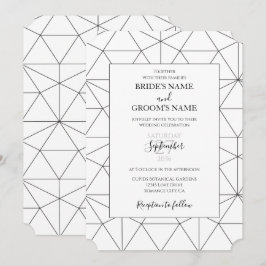 Invitaciones de matrimonio de patrones geométricos