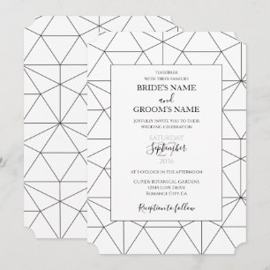 Invitaciones de matrimonio de patrones geométricos