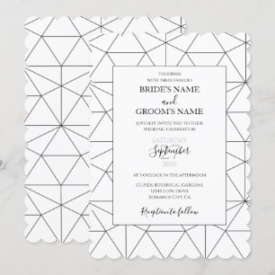 Invitaciones de matrimonio de patrones geométricos