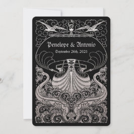 Invitaciones de matrimonio de Relieve metalizado p