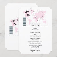 Invitaciones de matrimonio de tarjetas de embarque