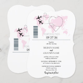 Invitaciones de matrimonio de tarjetas de embarque