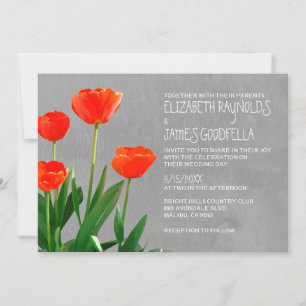 Invitaciones de matrimonio de tulipanos