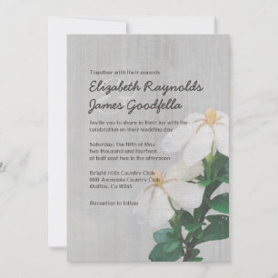 Invitaciones de matrimonio de vintage Gardenias