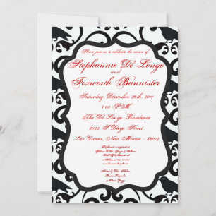 Invitaciones de matrimonio elegantes para la encaj
