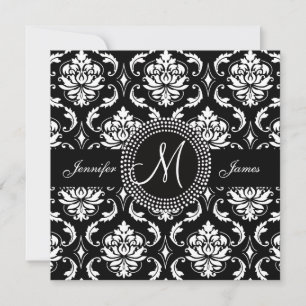 Invitaciones de matrimonio en blanco negro