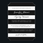 Invitaciones de matrimonio en franjas blancas y ne<br><div class="desc">Invitaciones de matrimonio en franjas blancas y negras</div>