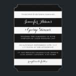 Invitaciones de matrimonio en franjas blancas y ne<br><div class="desc">Invitaciones de matrimonio en franjas blancas y negras</div>
