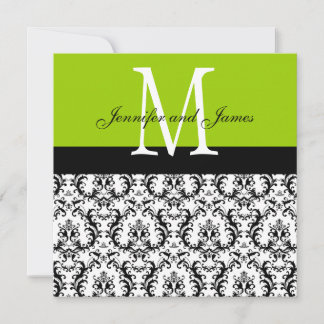 Invitaciones de matrimonio en monograma de Damasco