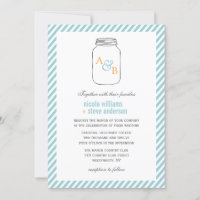 Invitaciones de matrimonio en monograma de mason j