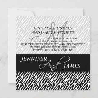 Invitaciones de matrimonio en monograma del patrón