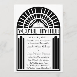 Invitaciones de matrimonio en negrita estilo Art D