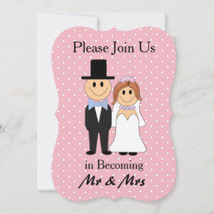 Invitaciones de matrimonio entre el Sr. y la Sra.