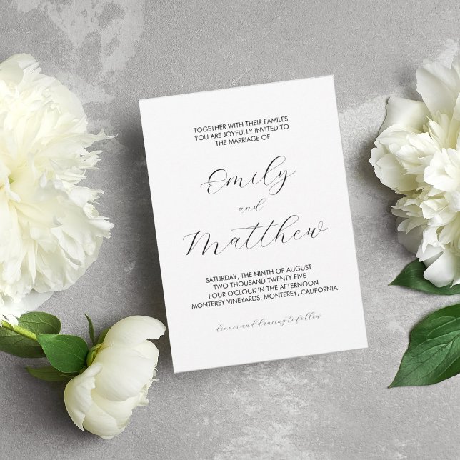 Invitaciones de matrimonio formal y elegante (Subido por el creador)