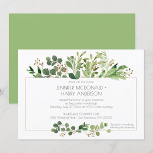 Invitaciones de matrimonio horizontal del sueño bo