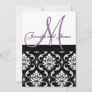 Invitaciones de matrimonio Nombres de monograma pú