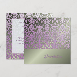Invitaciones de matrimonio para damasco romántico