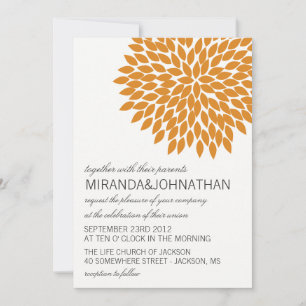 Invitaciones de matrimonio para diseño de flores n
