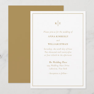 Invitaciones de matrimonio para familias monográfi