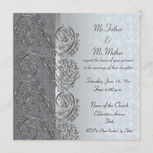 Invitaciones de matrimonio para marco de damasco n