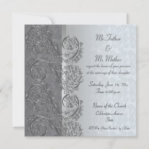 Invitaciones de matrimonio para marco de damasco n