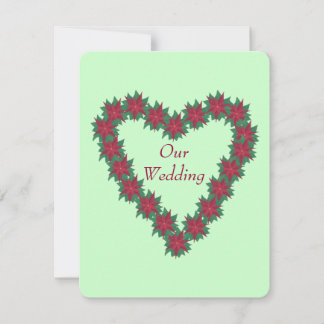 Invitaciones de matrimonio para Navidades del cora
