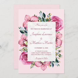 Invitaciones de matrimonio para orquídeas y Rosas