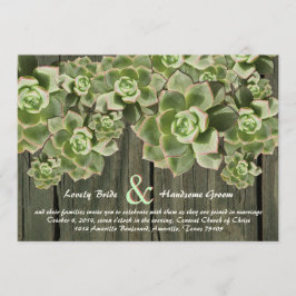 Invitaciones de matrimonio para suculentos de made