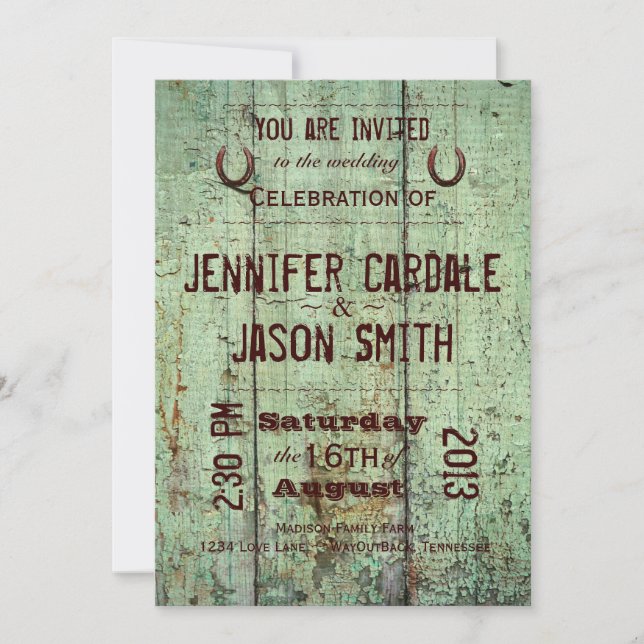 Invitaciones de matrimonio para tipografía de made (Anverso)