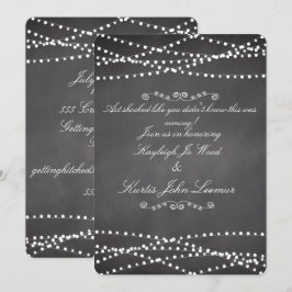 Invitaciones de matrimonio personalizado de Chalkb