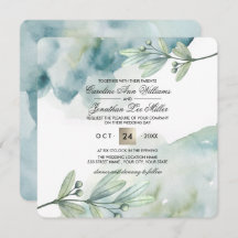 Invitaciones de matrimonio personalizado de color
