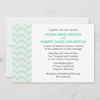 Invitaciones de matrimonio personalizado de Mint C