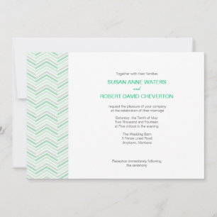 Invitaciones de matrimonio personalizado de Mint C