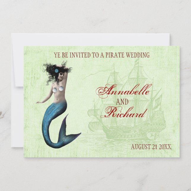 Invitaciones de matrimonio pirata (Anverso)