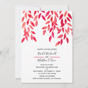 Invitaciones de matrimonio por follaje rosado cali