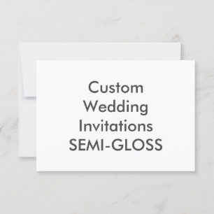 Invitaciones de matrimonio SEMI-GLOSS de 5" x 3,5"