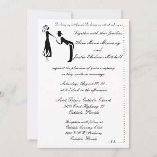 Invitaciones de matrimonio SILHOUETTE para pareja
