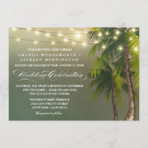 Invitaciones de matrimonio tropical de palmeras cl