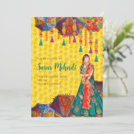Invitaciones de Mehndi y Invitación de Noche de He