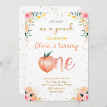 Invitaciones de melocotón