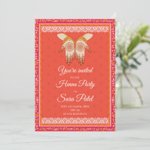 Invitaciones de Mendhi y fiesta de Henna Mehendi