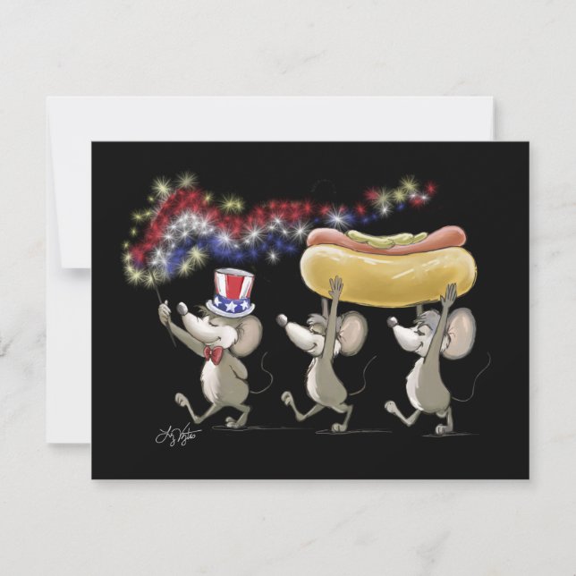 Invitaciones de Mic Mac y Moe del 4 de julio por l (Anverso)