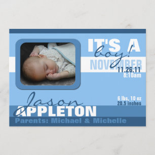 Invitaciones de moda modernas del nacimiento de la