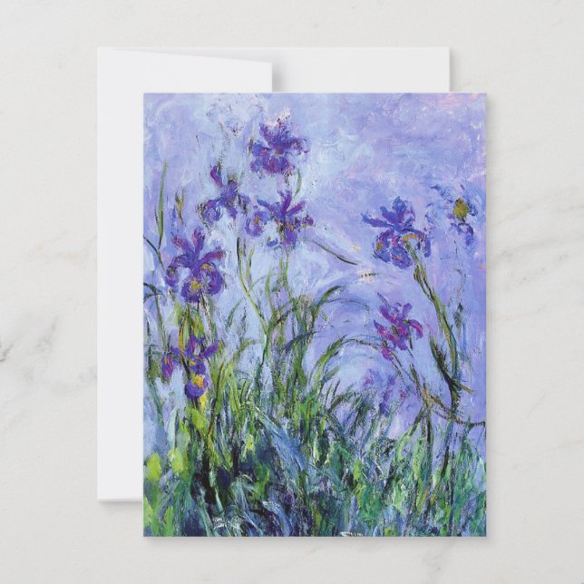 Invitaciones de Monet Lilac Irises (Anverso)