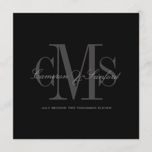 Invitaciones de monograma Modernas y Contemporánea