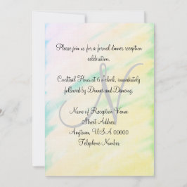 Invitaciones de Monograma Tropical para Recepción 